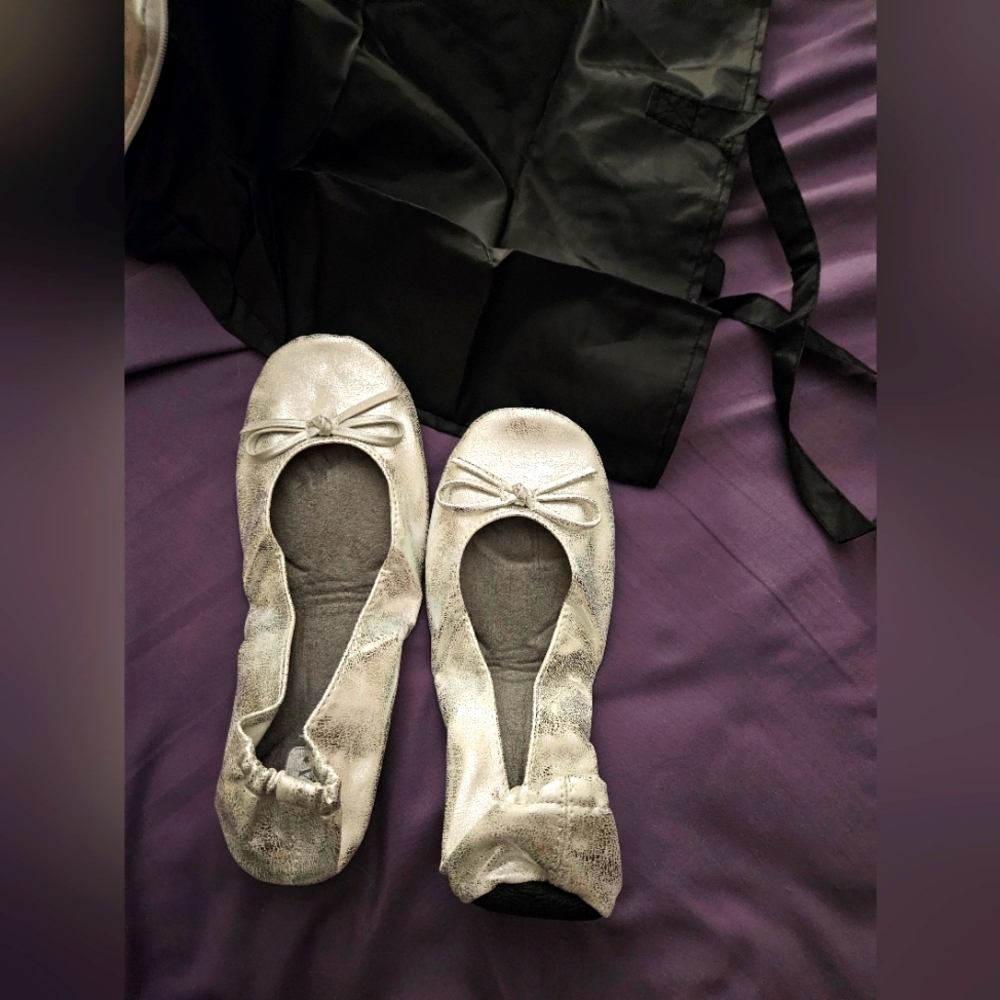 Foldable flats - metallic silver